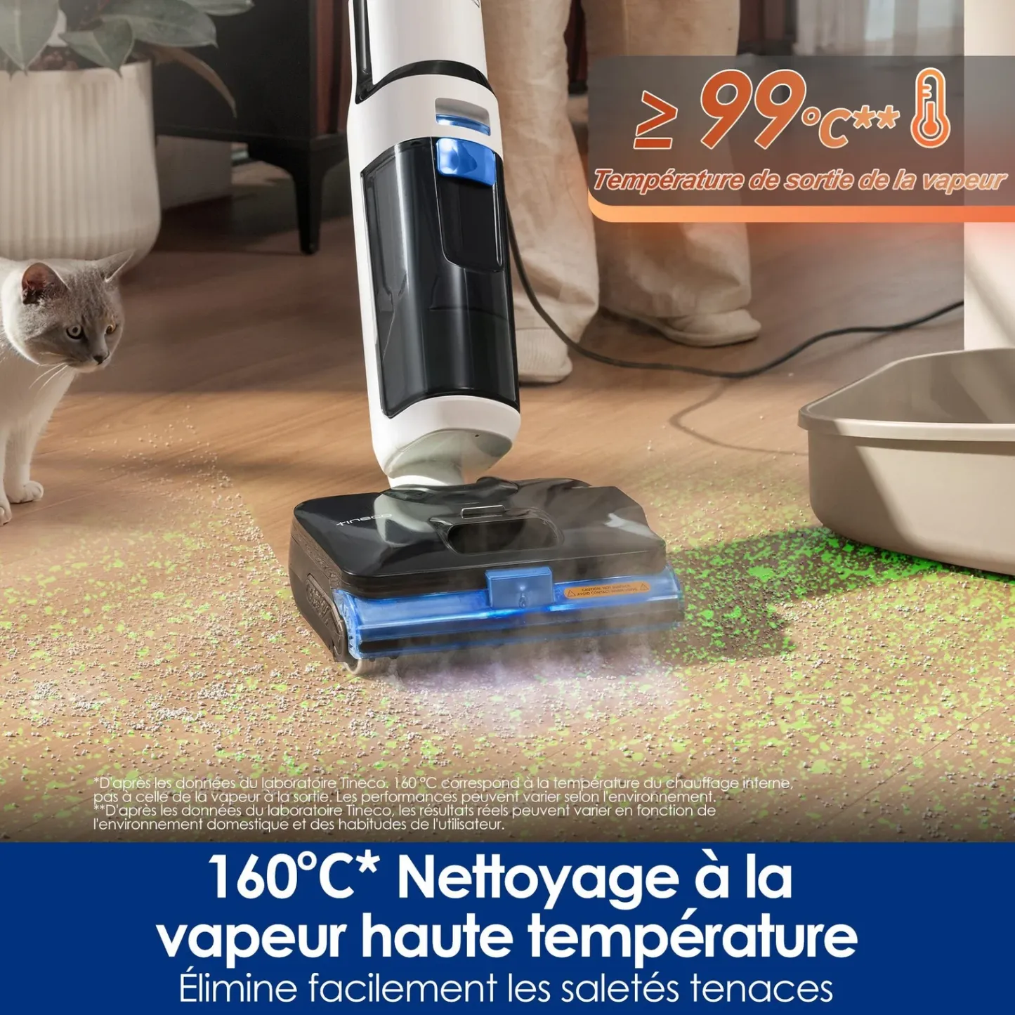 Tineco FLOOR ONE S6 Stretch Steam Aspirateur-laveur humide et sec tout-en-un