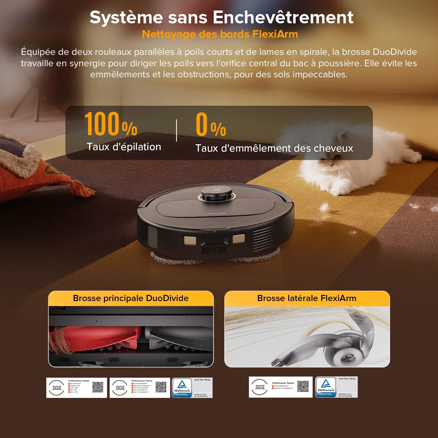 Roborock Qrevo S5V Robot Aspirateur Laveur avec station d’accueil multifonctionnelle