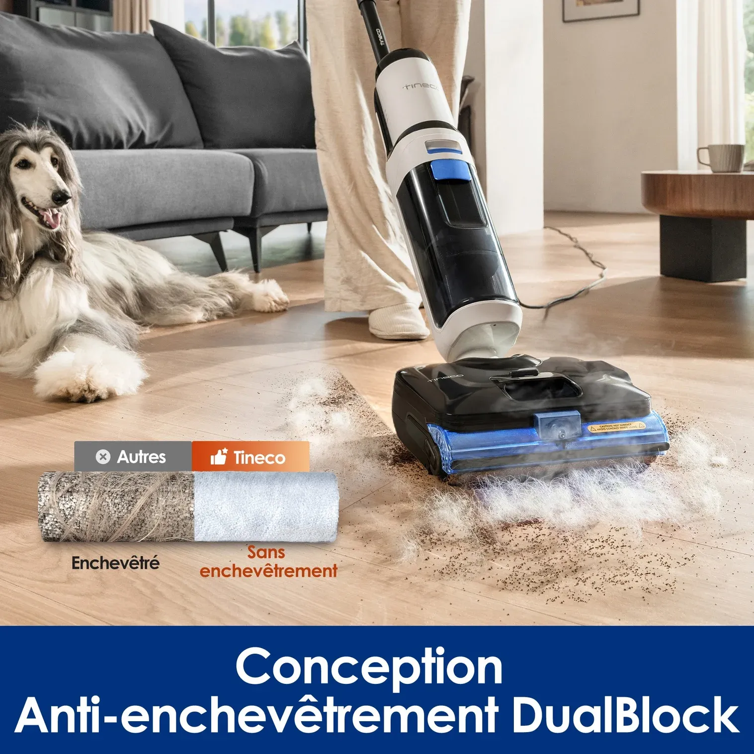 Tineco FLOOR ONE S6 Stretch Steam Aspirateur-laveur humide et sec tout-en-un