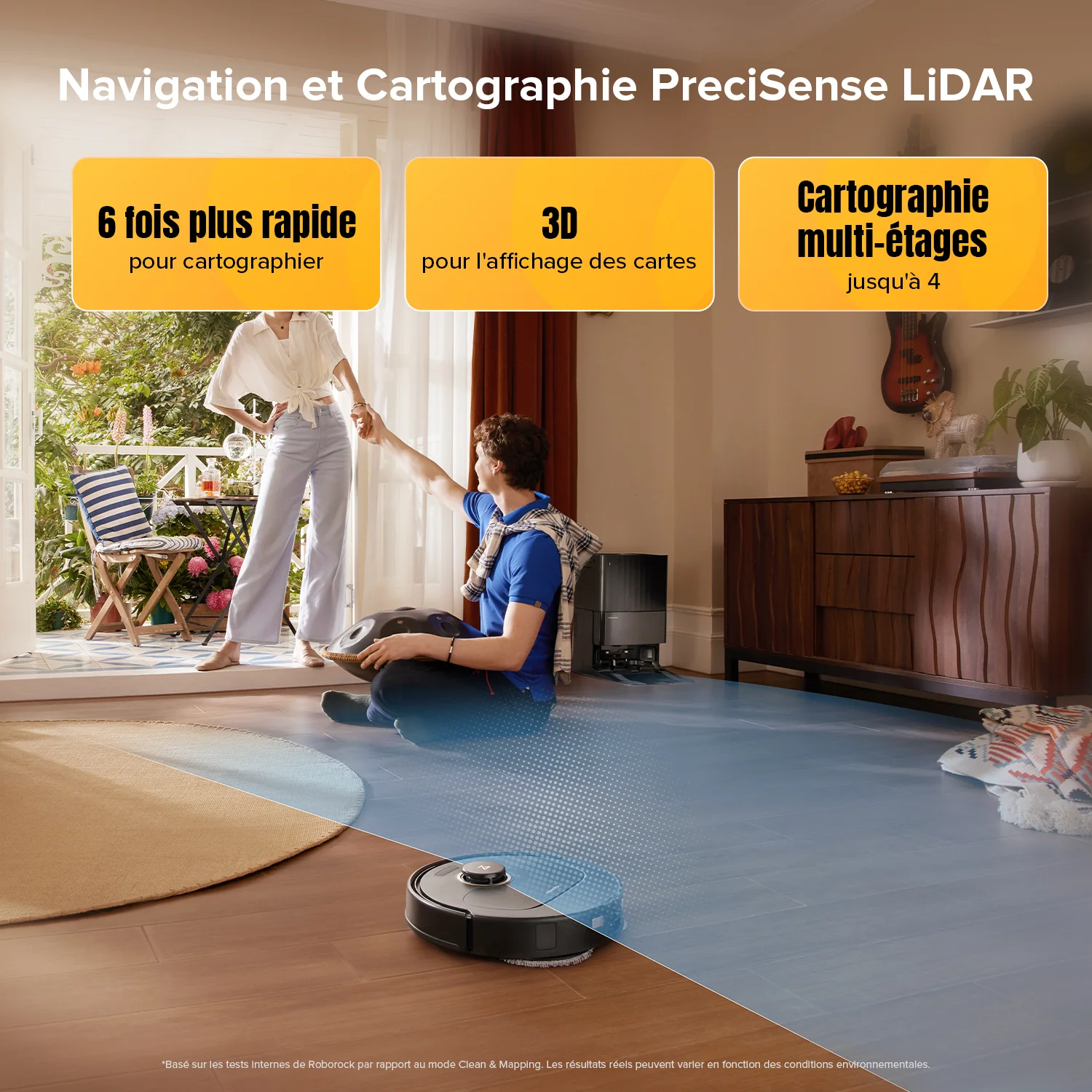 Roborock Qrevo S5V Robot Aspirateur Laveur avec station d’accueil multifonctionnelle