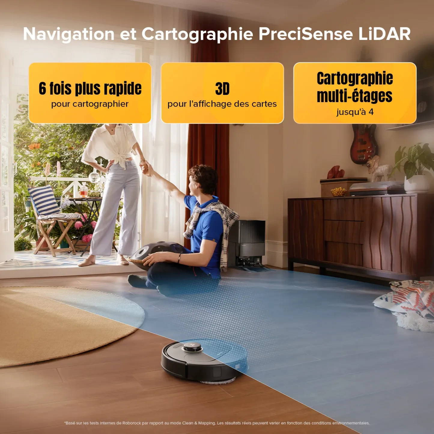 Roborock Qrevo S5V Robot Aspirateur Laveur avec station d’accueil multifonctionnelle