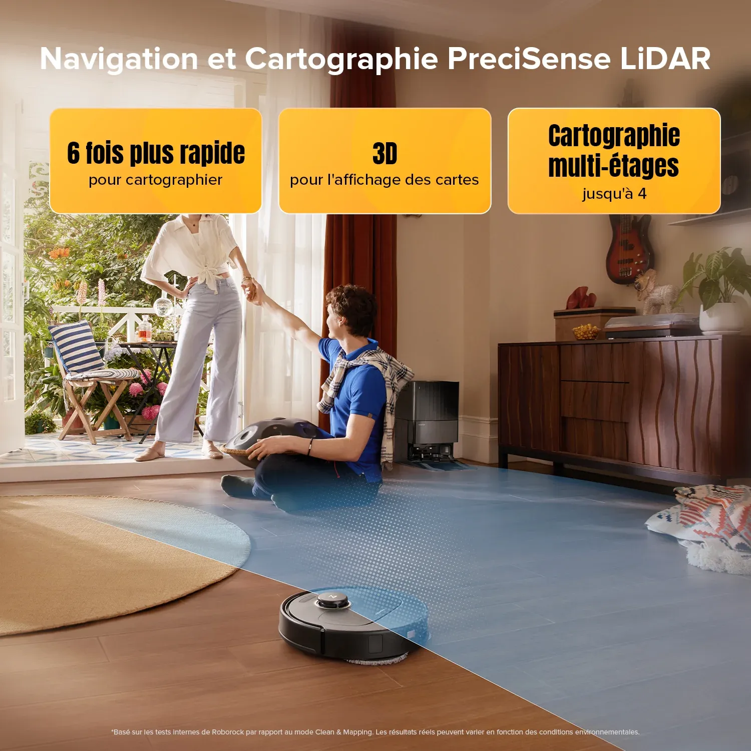 Roborock Qrevo S5V Robot Aspirateur Laveur avec station d’accueil multifonctionnelle