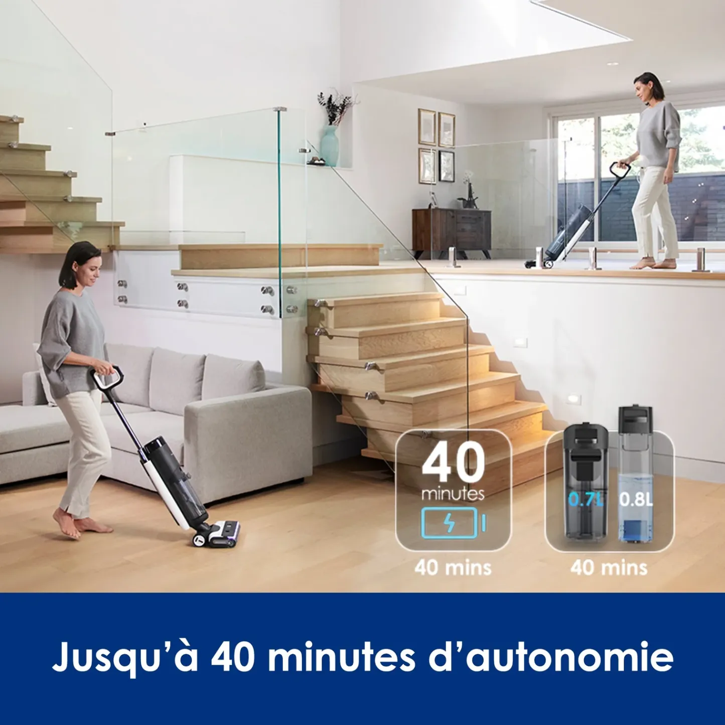 Tineco FLOOR ONE S7 PRO/S7 Series Aspirateur et Laveur Sec et Humide sans Fil Intelligent