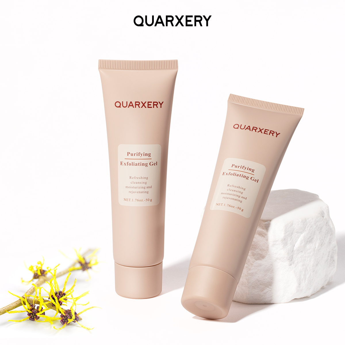 【TT】QUARXERY Gel Esfoliante Purificante Global - TexturaRefrescante com Extratos Vegetais para Pele Limpa e Suave 50g