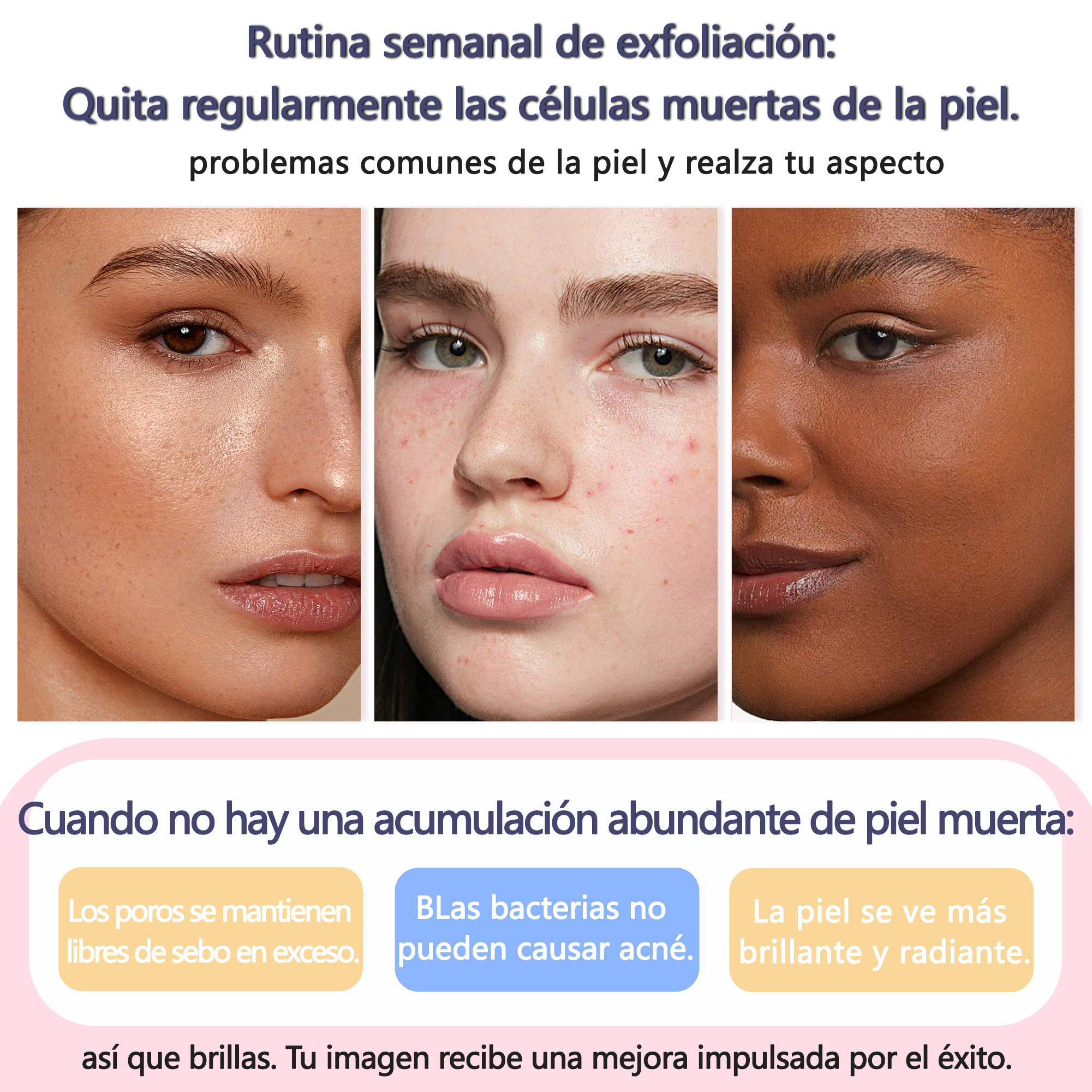 QUARXERY Gel Exfoliante Facial y Corporal Suave con Niacinamida - Iluminador y Reductor de Poros 2unidades