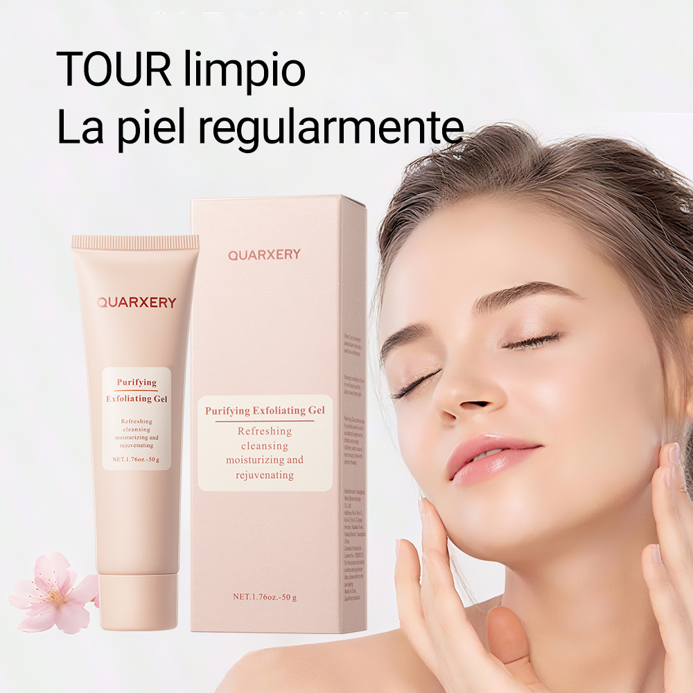 QUARXERY Gel Exfoliante Facial y Corporal Suave con Niacinamida - Iluminador y Reductor de Poros 2unidades