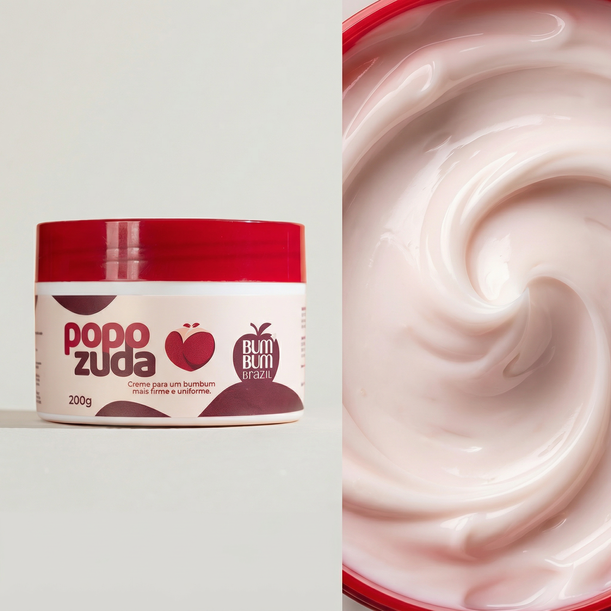 Creme Popozuda para Bumbum: Firmeza + Uniformidade da Pele, Cuidado Especial para a Hidratação Suave