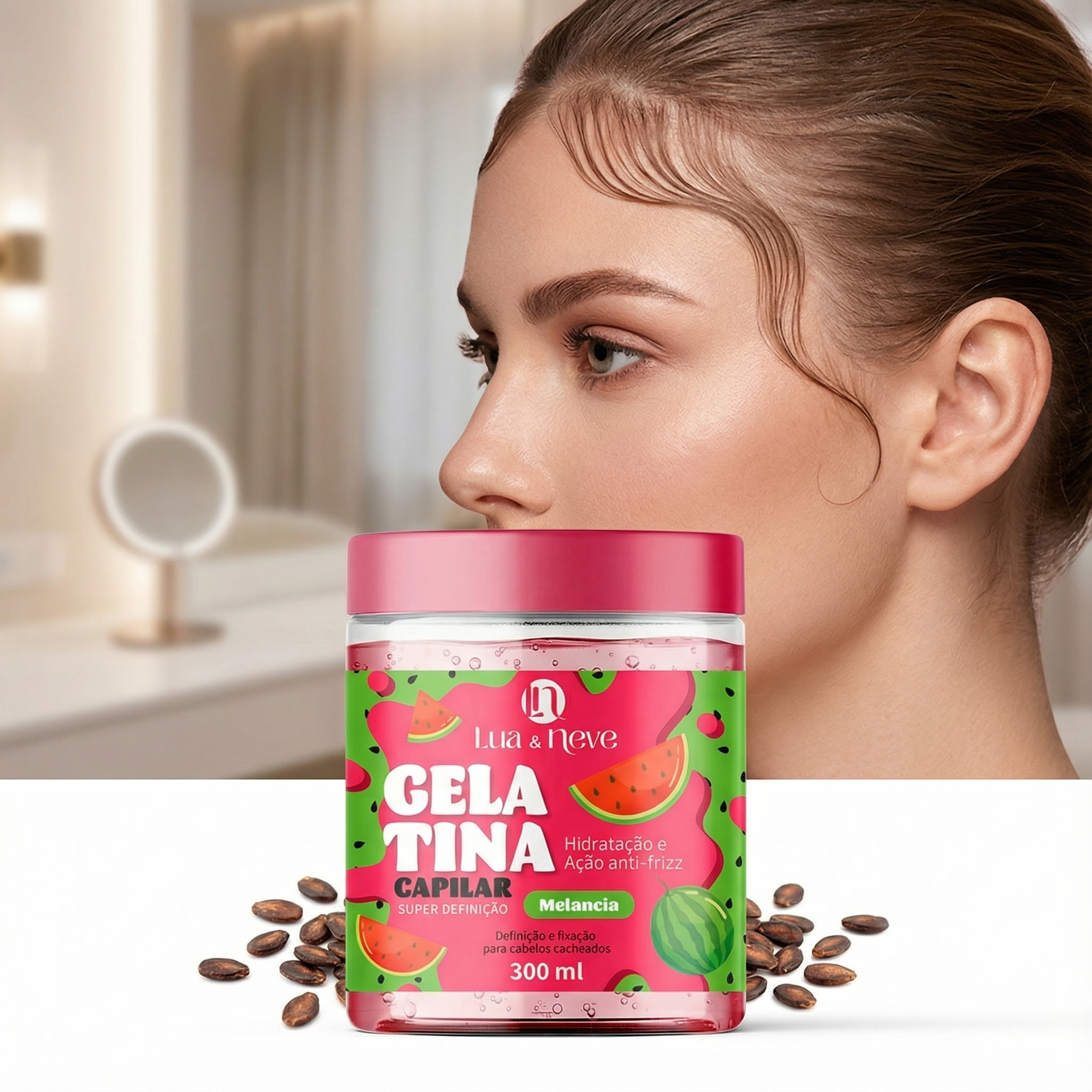 GZE Black Castor Oil Edge Control: Fixação Duradoura para Fios Soltos, Suave e Seguro para o Cabelo