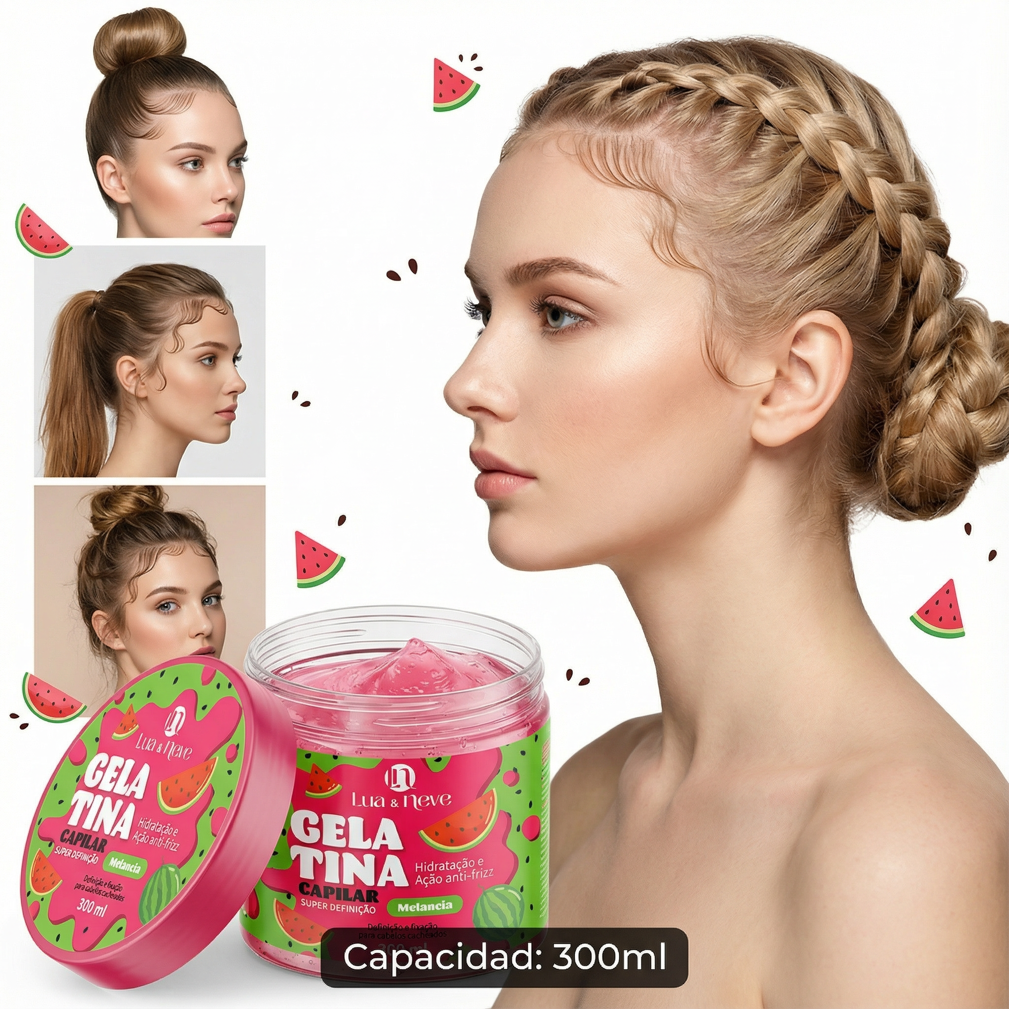 GZE Black Castor Oil Edge Control: Fixação Duradoura para Fios Soltos, Suave e Seguro para o Cabelo