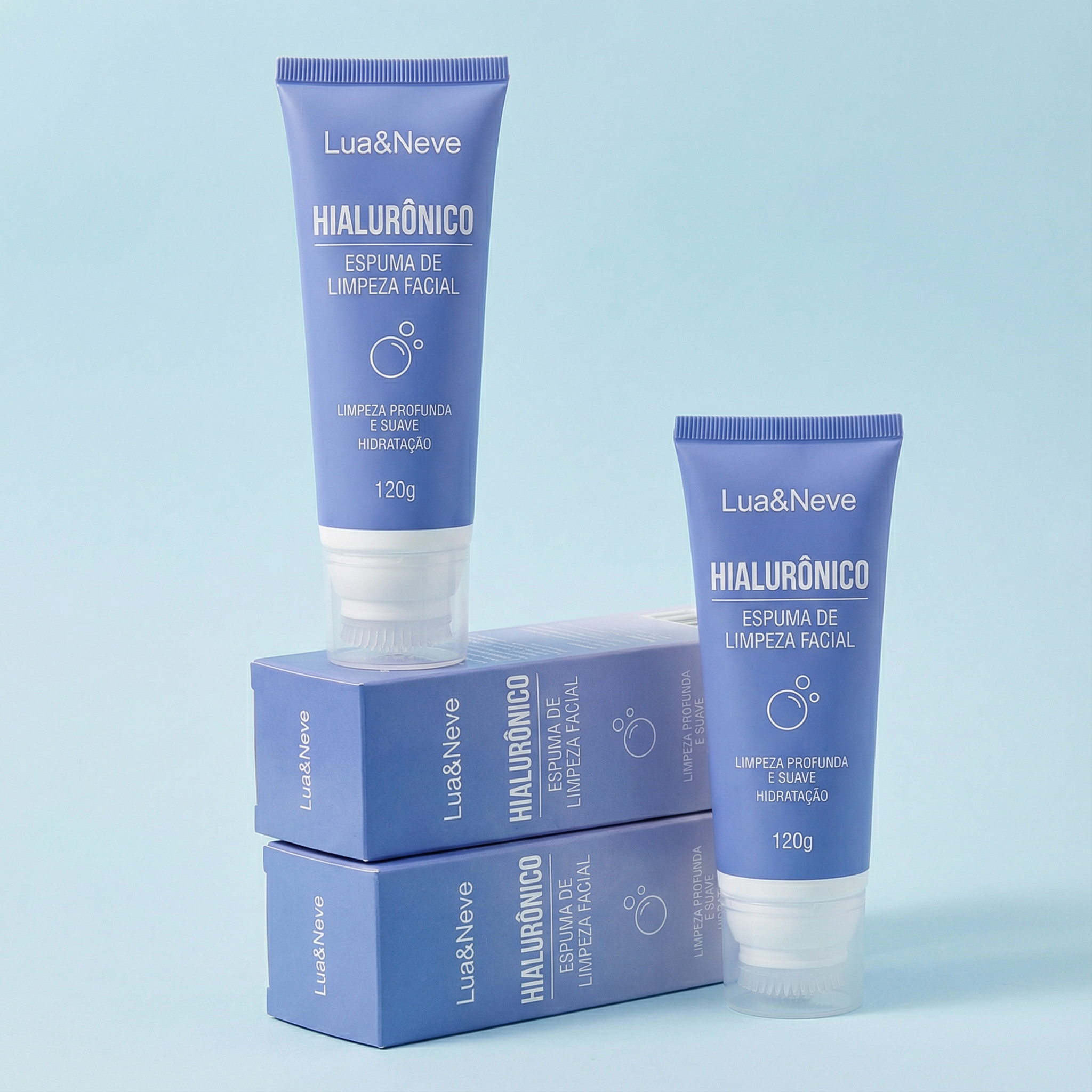 Espuma de Limpeza Facial com Ácido Hialurônico: Espuma Densa, Limpeza Profunda, Controle de Oleosidade e Hidratação Sem Ressecamento