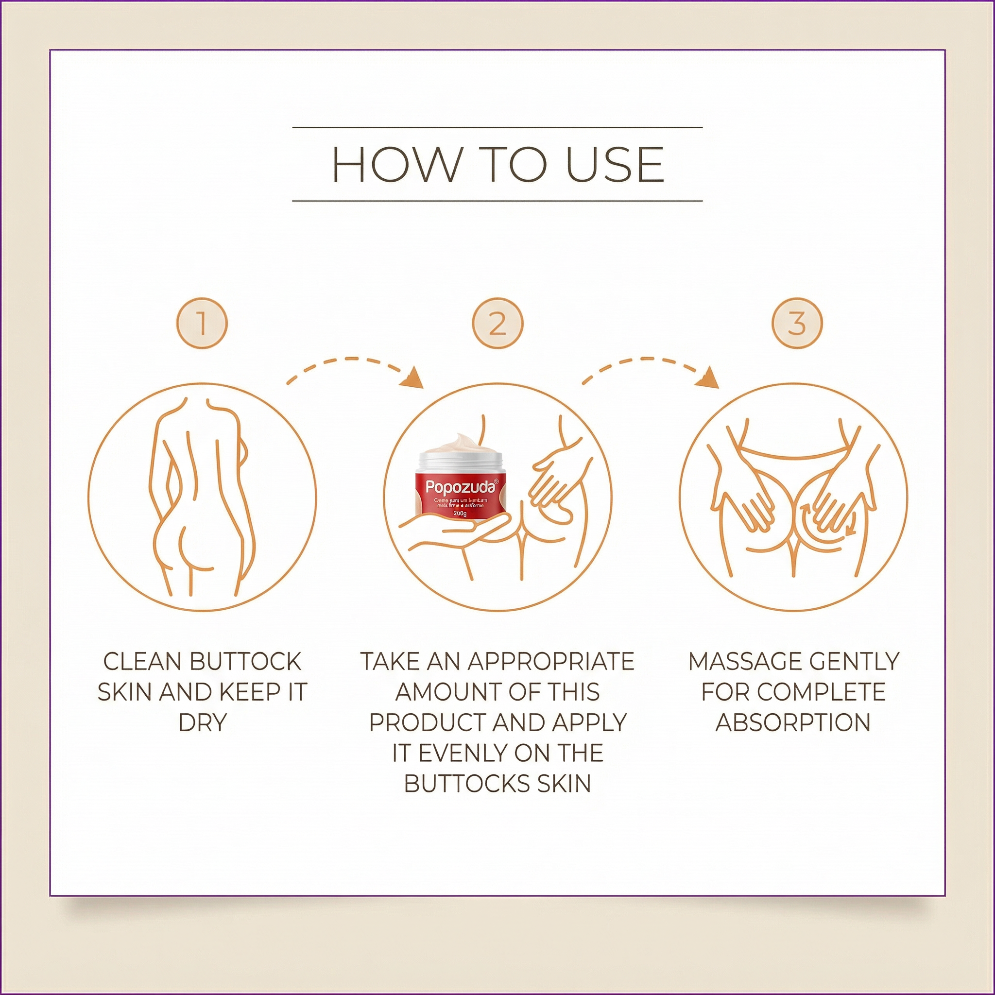 Creme Popozuda para Bumbum: Firmeza + Uniformidade da Pele, Cuidado Especial para a Hidratação Suave