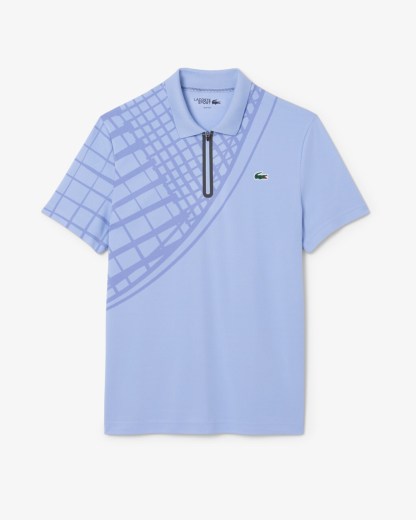 Ultra Dry Printed Slim Fit Tennis Polo - Purple 5QD