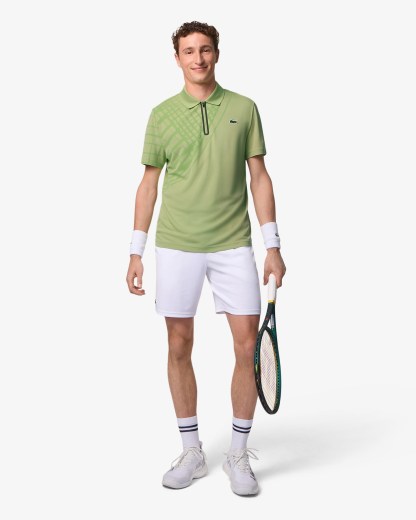 Ultra Dry Printed Slim Fit Tennis Polo - Green