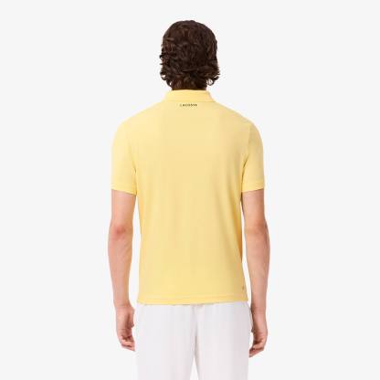 Ultra Dry Printed Slim Fit Tennis Polo - Pastel yellow