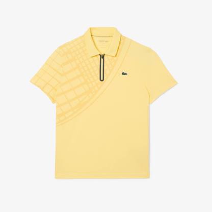 Ultra Dry Printed Slim Fit Tennis Polo - Pastel yellow