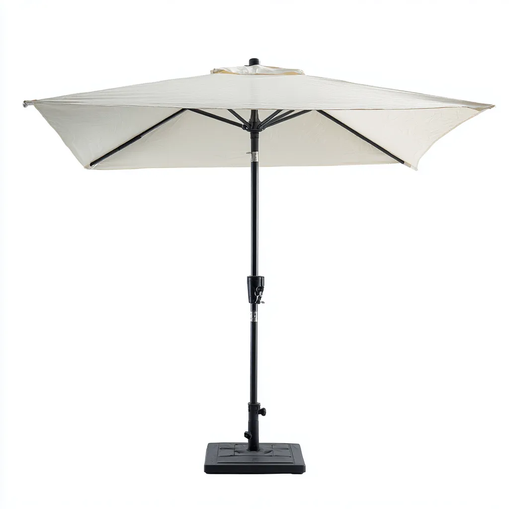 Parasol de jardin Polyester et métal 300x300x250 cm - beige - style moderne pour usage extérieur-Nicheuse