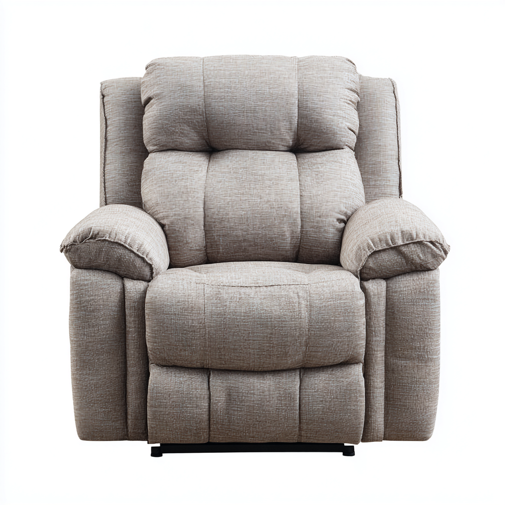 Fauteuil relax en tissu 95x102x108 cm - marron - design moderne adapté au salon-Nicheuse