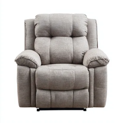 Fauteuil relax en tissu 95x102x108 cm - marron - design moderne adapté au salon-Nicheuse