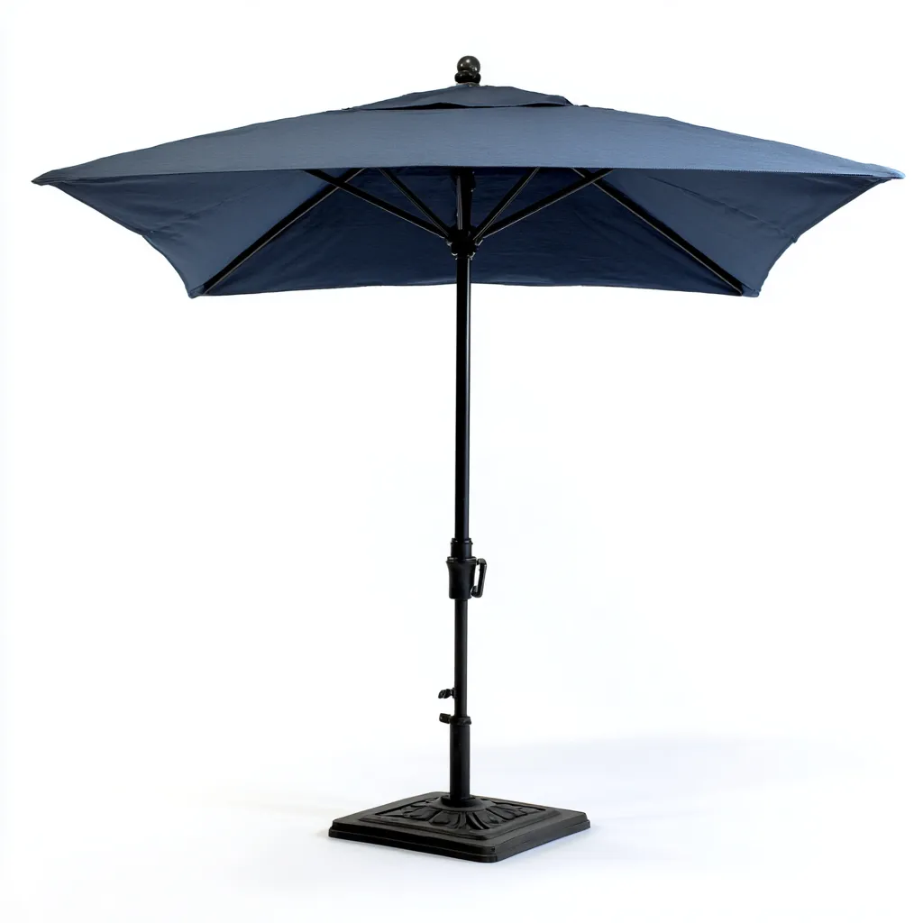 Parasol de jardin Polyester et métal 302x302x250 cm - bleu foncé - design classique pour usage extérieur-Nicheuse