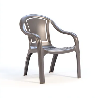 Fauteuil de jardin plastique 57x58x88 cm - gris - adapté à l'extérieur - design moderne-Nicheuse