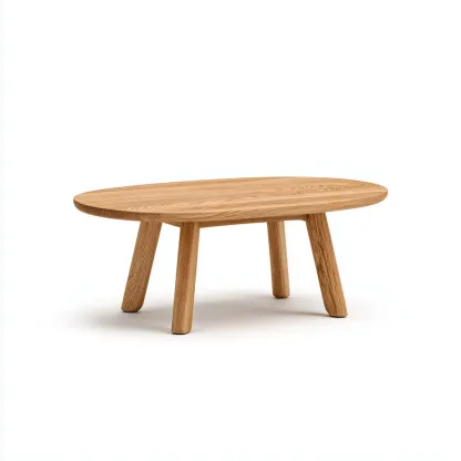 Table basse - bois - 85x55x36 cm - chêne clair - pour salon - style scandinave-Nicheuse