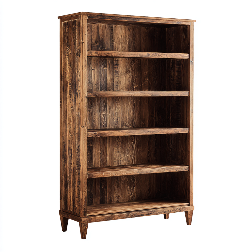 Bibliothèque 90x35x180 cm - bois massif - style classique - brun - adapté au bureau-Shelteruna