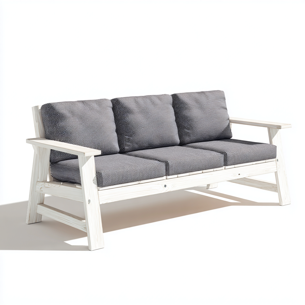Canapé de jardin bois massif 190x78x85 cm - gris - adapté à l'extérieur - style moderne-Shelteruna