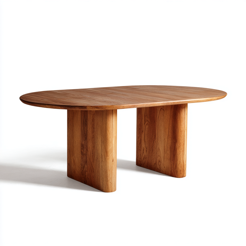 Table de jardin bois 200x100x75 cm - naturel - adaptée à l'extérieur - style moderne-Shelteruna