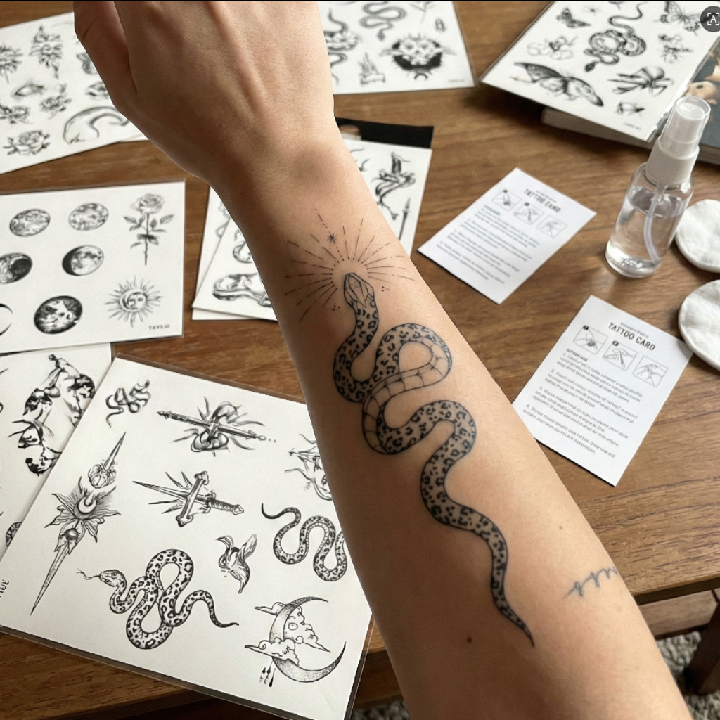 Mystic Snake Temporary Tattoo