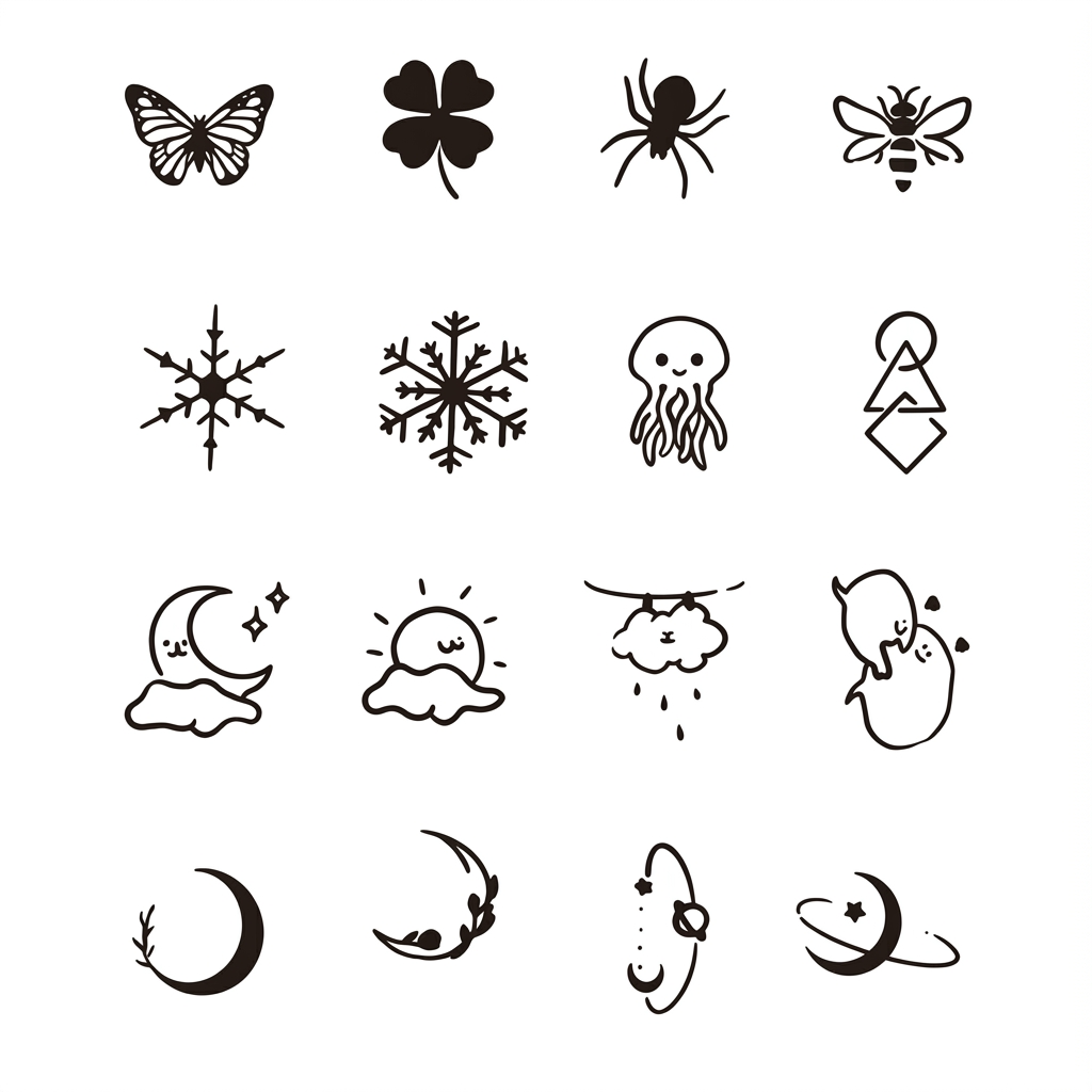 Semi-Permanent Tiny Finger Tattoos