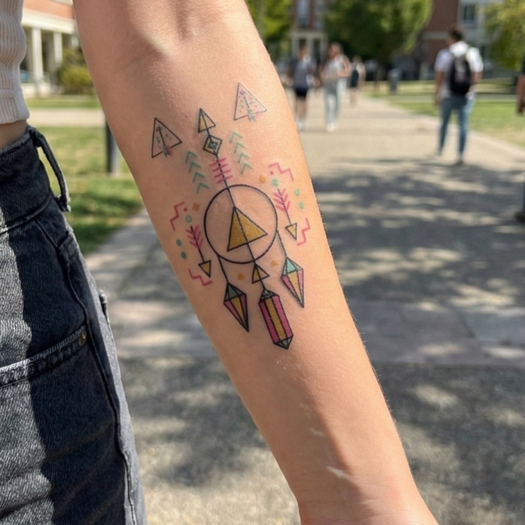 Geo-Chroma Flash Temporary Tattoo