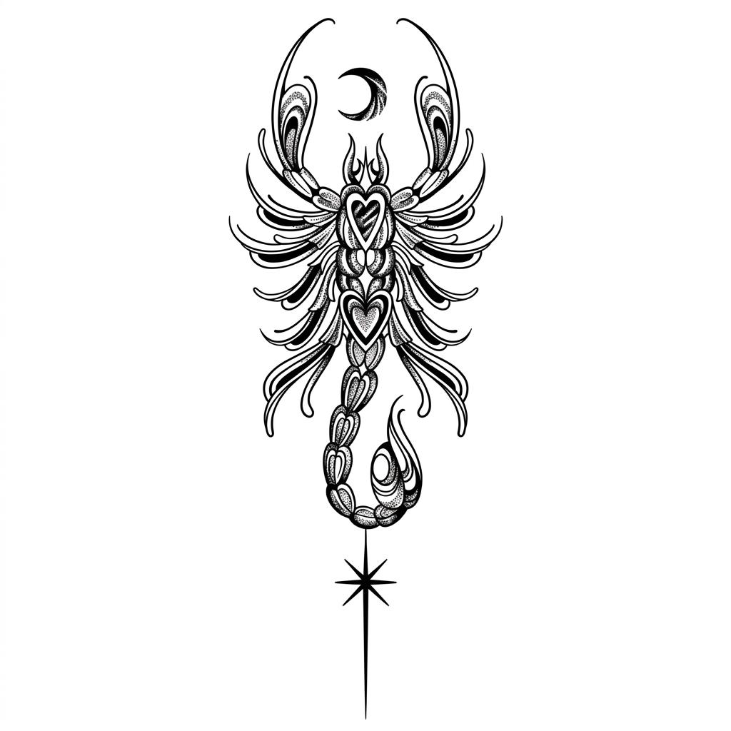 Mystic Soul Scorpion Temporary Tattoo