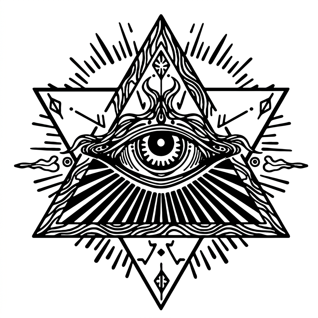 Semi-Permanent All-Seeing Eye Tattoo