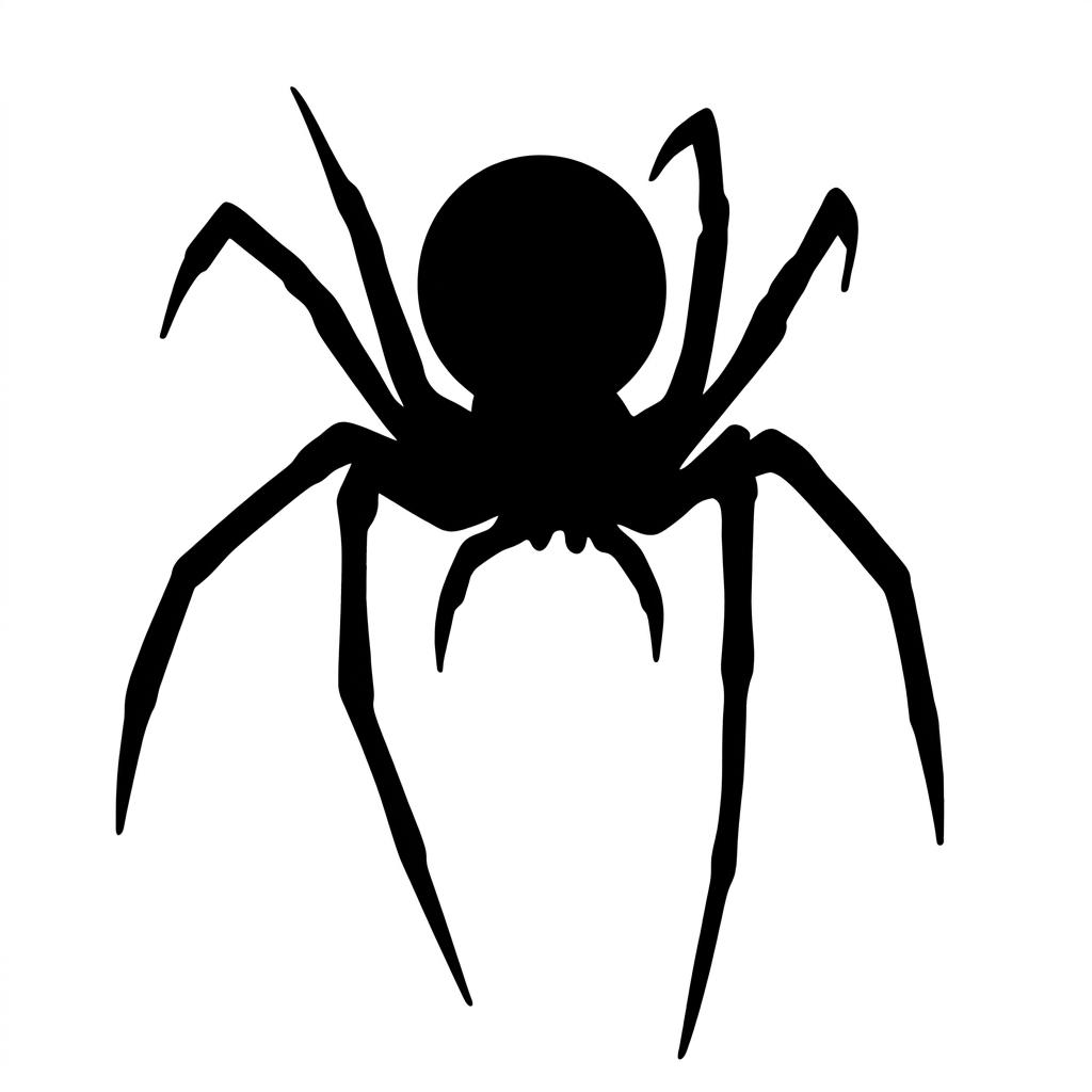 Semi-Permanent Black Widow Spider Tattoo