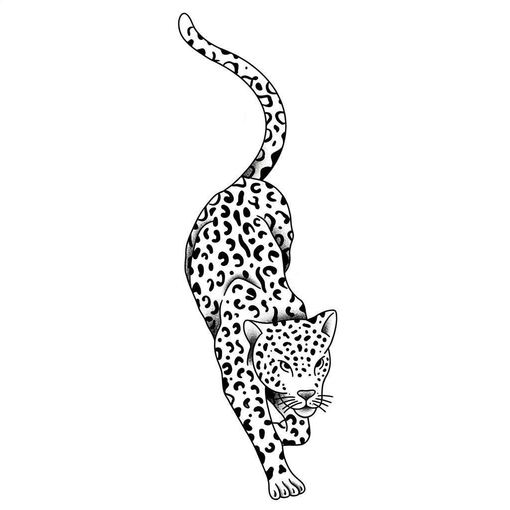 Stealth Prowl Leopard Temporary Tattoo