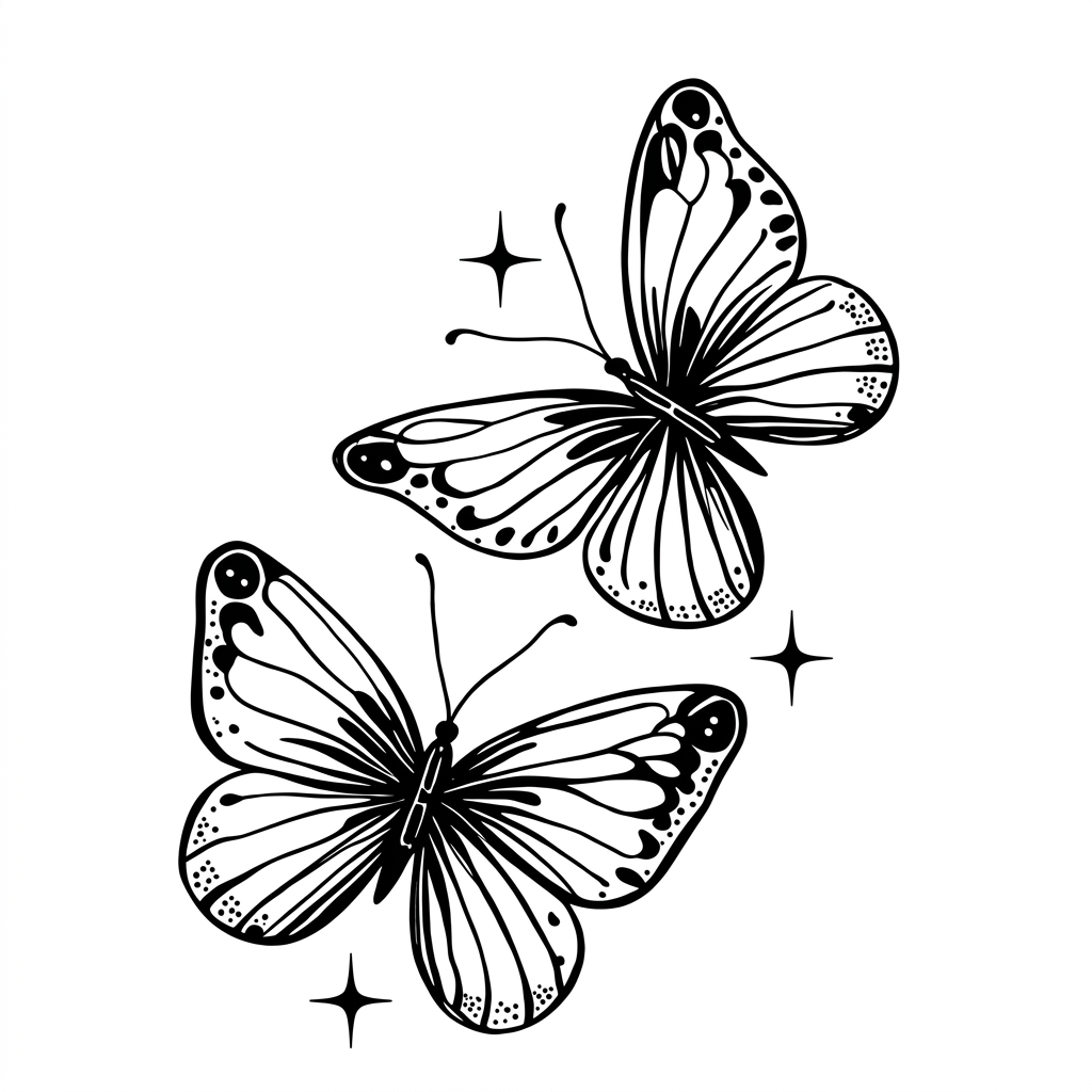 Stellar Monarch Butterfly Temporary Tattoo