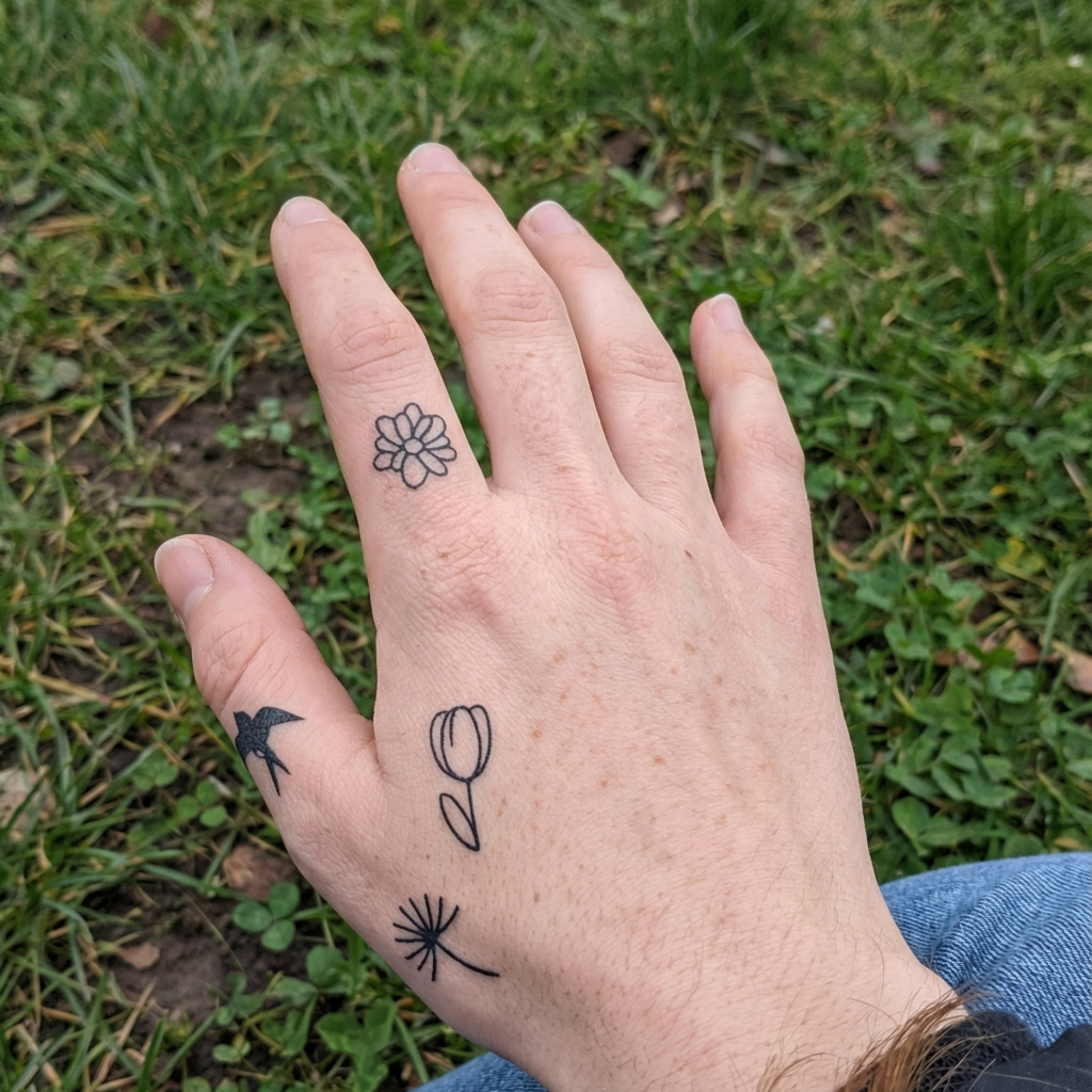 Minimalist Flower & Symbol Collection-emi-Permanent Tattoo Sticker