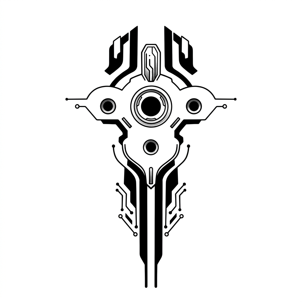 Neural Aegis Cyberpunk Semi-Permanent Tattoo Sticker