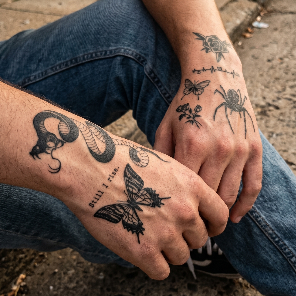 Resilience & Rebirth: Semi-Permanent Tattoo Sheet