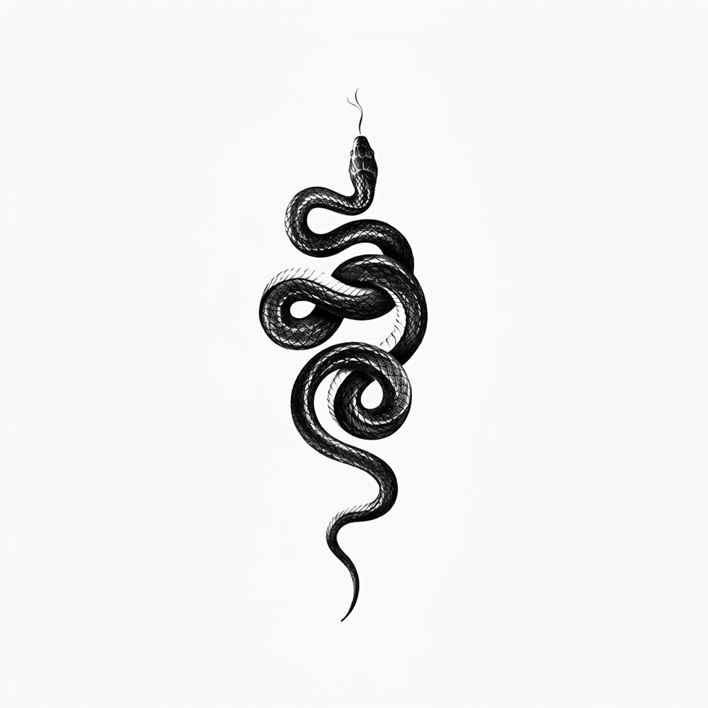 "The Shadow Serpent" Semi-Permanent Snake Tattoo Sticker
