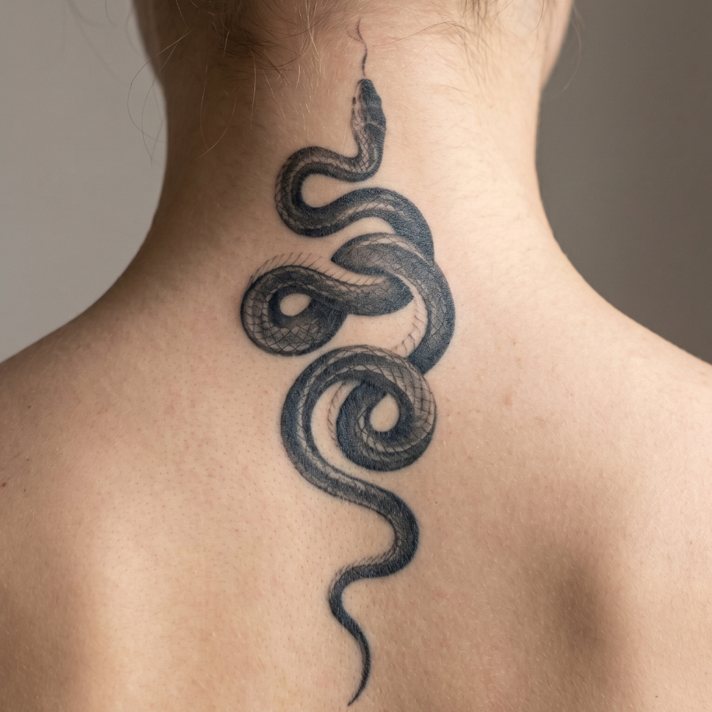 "The Shadow Serpent" Semi-Permanent Snake Tattoo Sticker