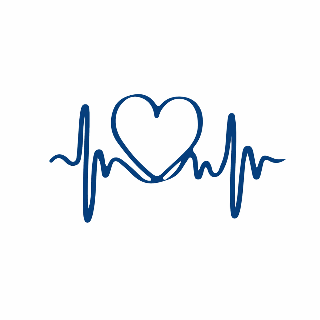 Vital Rhythm: Minimalist EKG Heart Semi-Permanent Tattoo