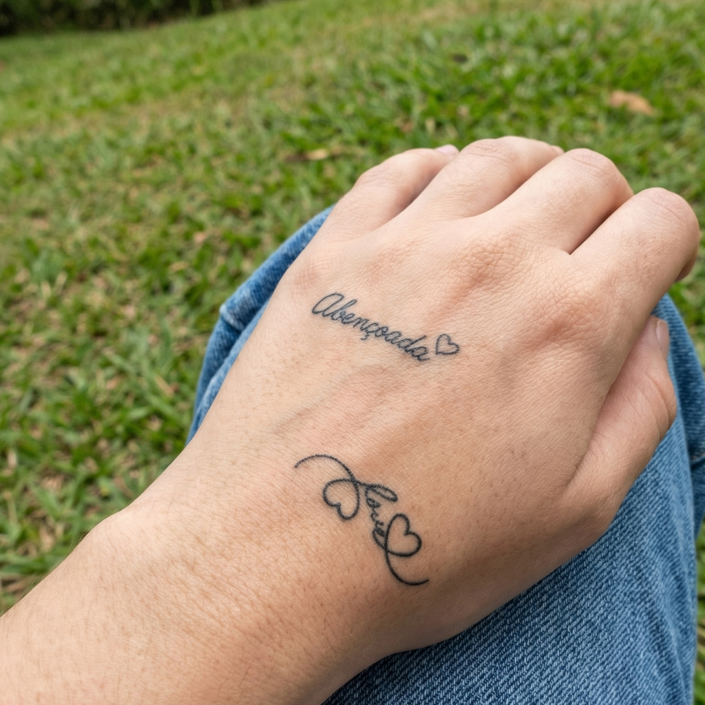 Inspirational Healing Quotes & Minimalist Symbols - Butterfly, Cross & Heart Designs-Semi-Permanent Tattoo