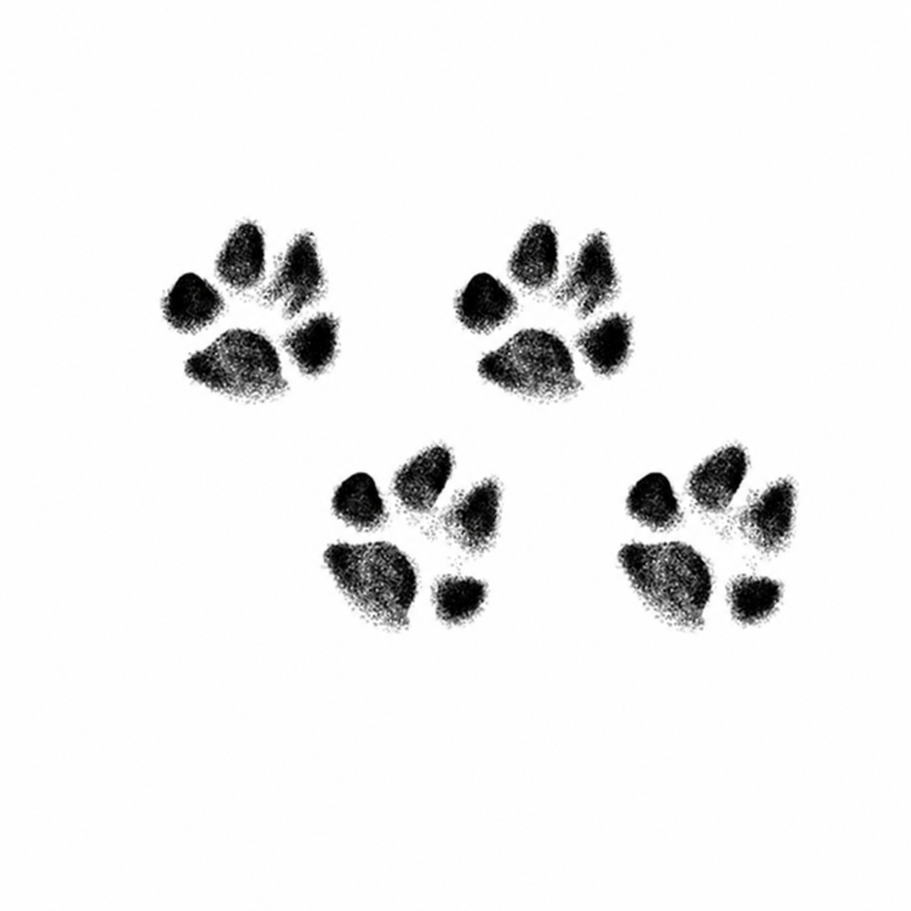 Minimalist Paw Print Temporary Tattoo