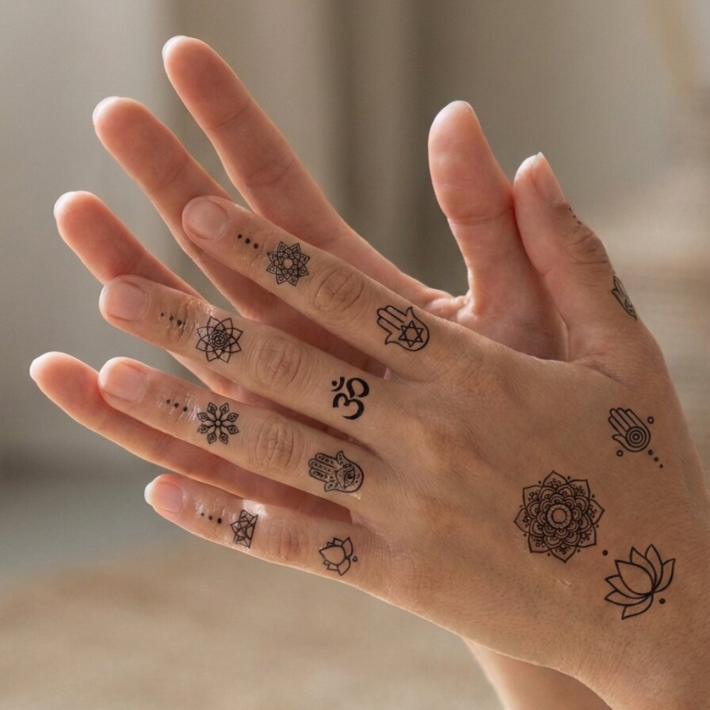 Spiritual Symbols Temporary Tattoo Set