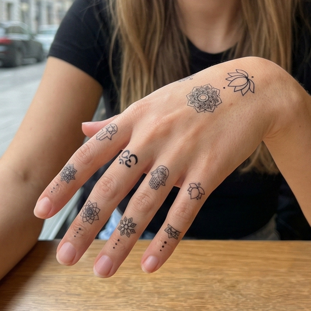 Spiritual Symbols Temporary Tattoo Set