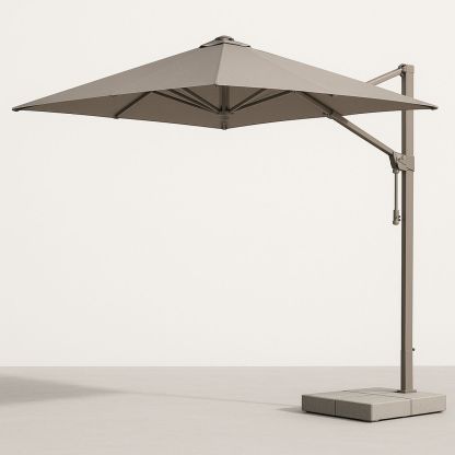 Ampelschirm Aluminium Polyester Beige 350 cm