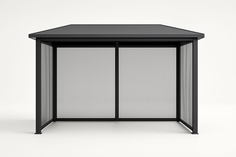 Gartenpavillon Aluminium Rechteckig Anthrazit 300x400x250 cm (LxBxH)