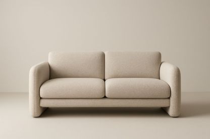 Divano a due posti tessuto beige 180cm