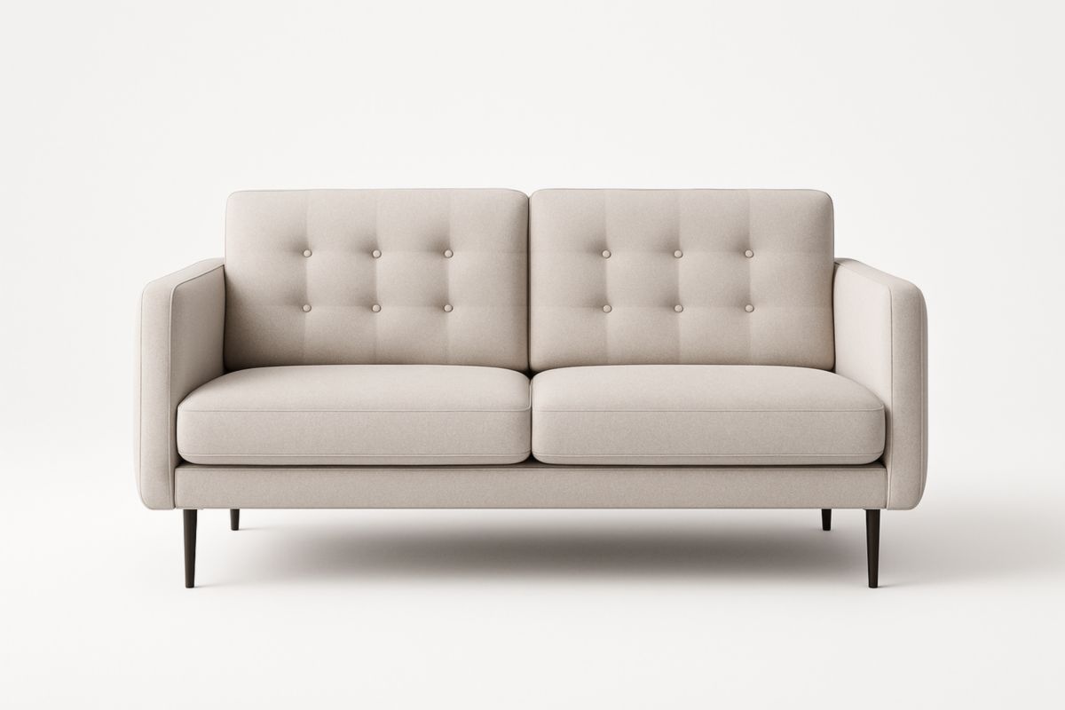 Divano 2 posti tessuto poliestere beige